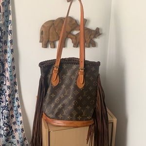 Louis Vuitton fringed purse